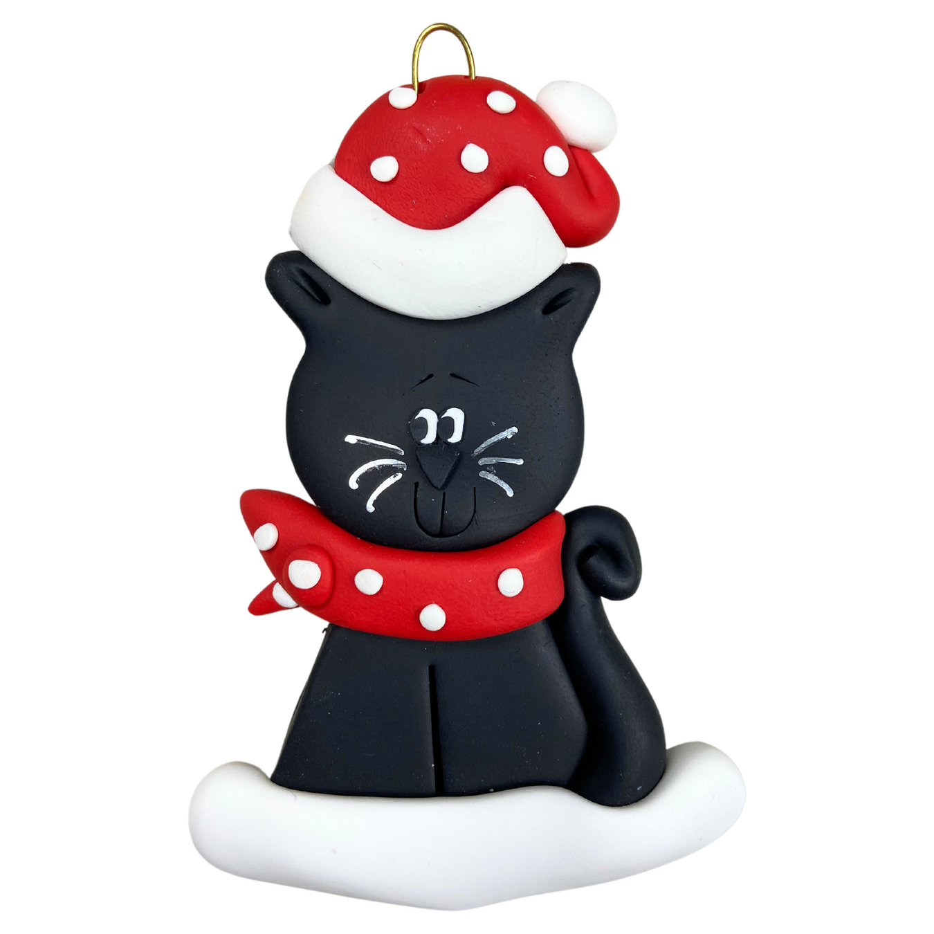Personalized Christmas Ornament Black Cat