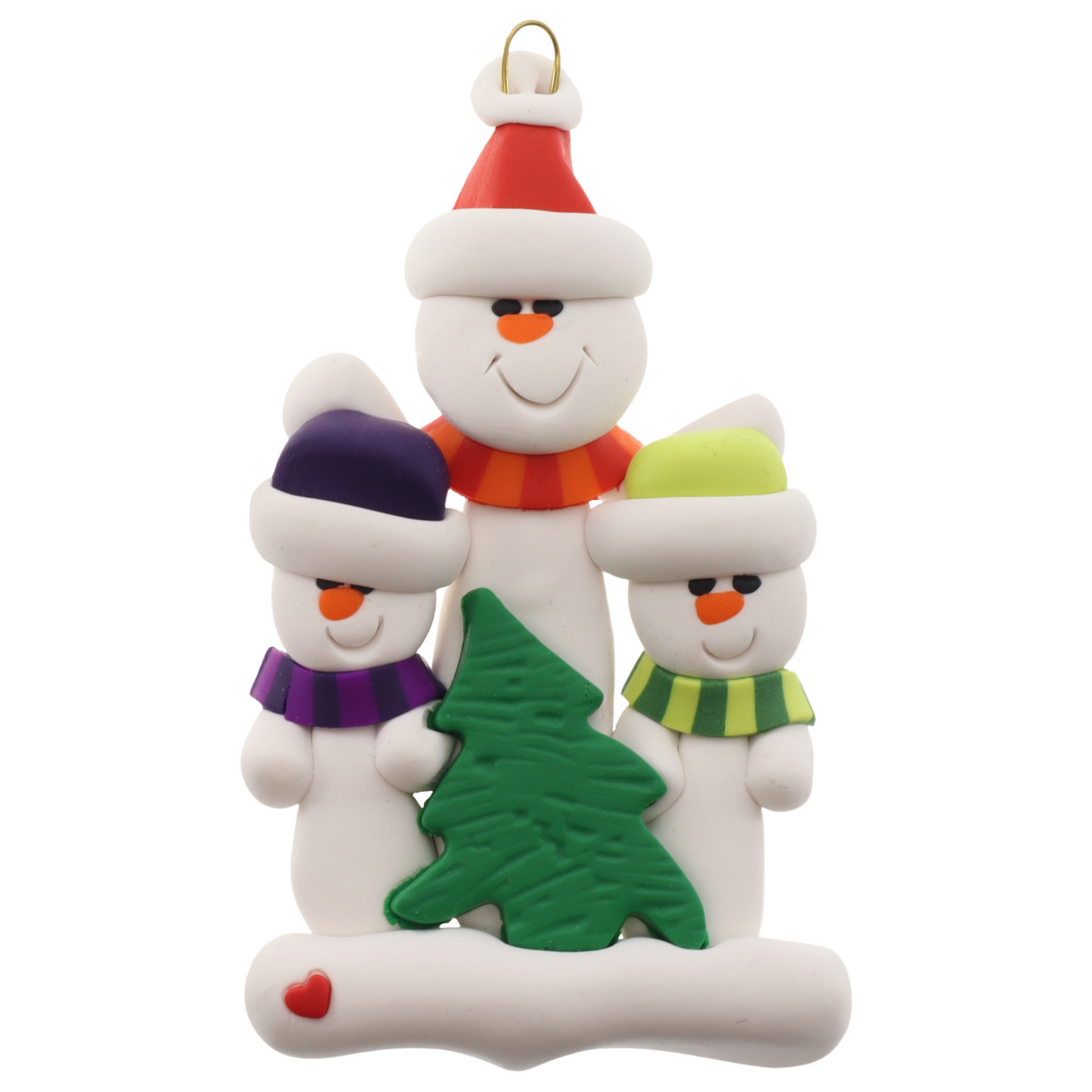 Personalized Christmas Ornament Snowman Family with Tree