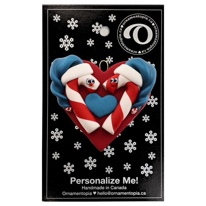 Couple - Candy Cane Christmas Ornament