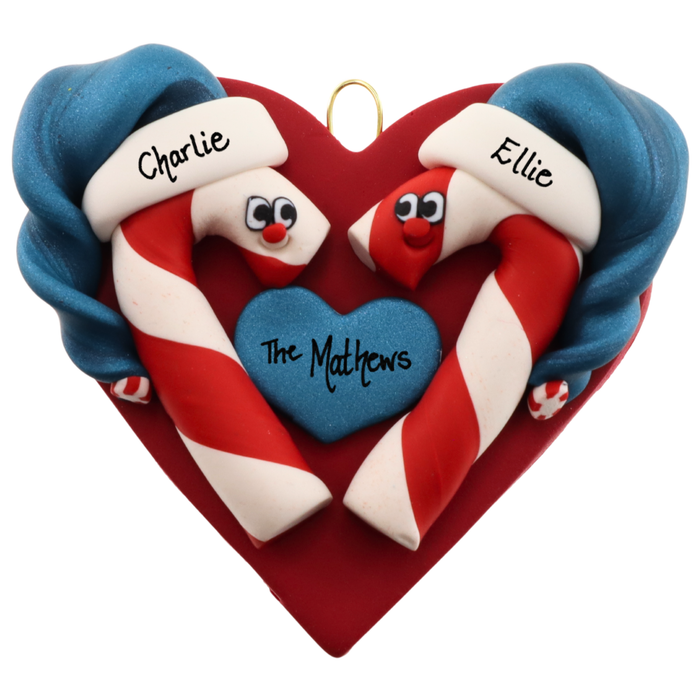 Couple - Candy Cane Christmas Ornament