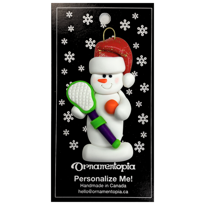Snowman Lacrosse Christmas Ornament