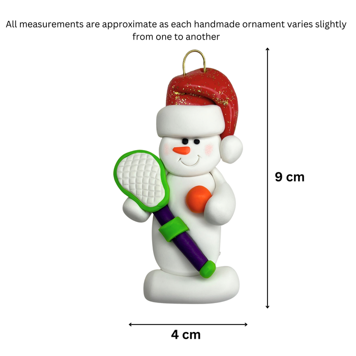Snowman Lacrosse Christmas Ornament