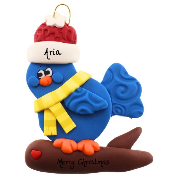 Yuletide Songbird - Blue Christmas Ornament