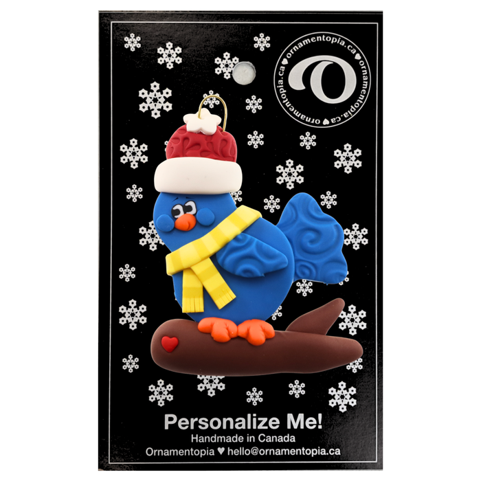 Yuletide Songbird - Blue Christmas Ornament