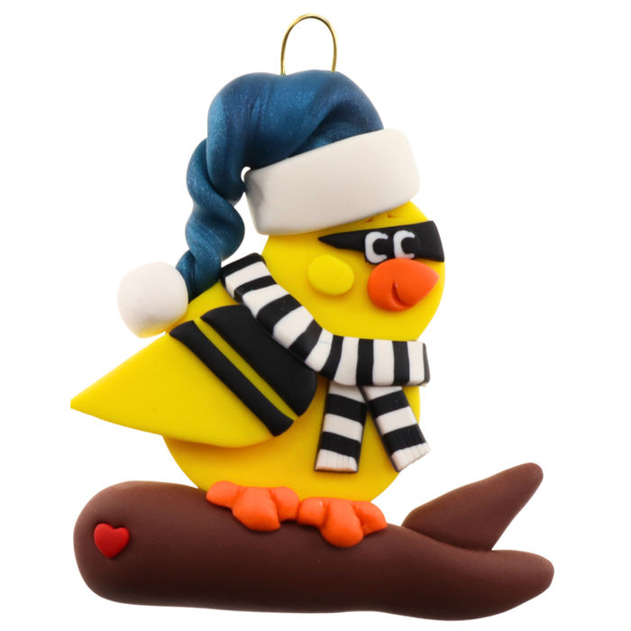 Yuletide Songbird - Yellow Christmas Ornament