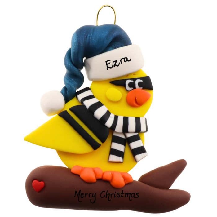 Yuletide Songbird - Yellow Christmas Ornament