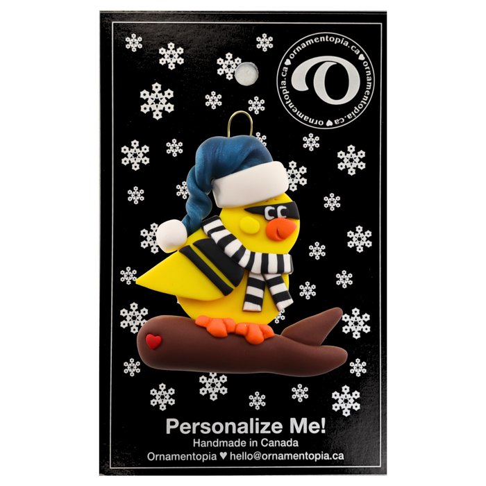 Yuletide Songbird - Yellow Christmas Ornament